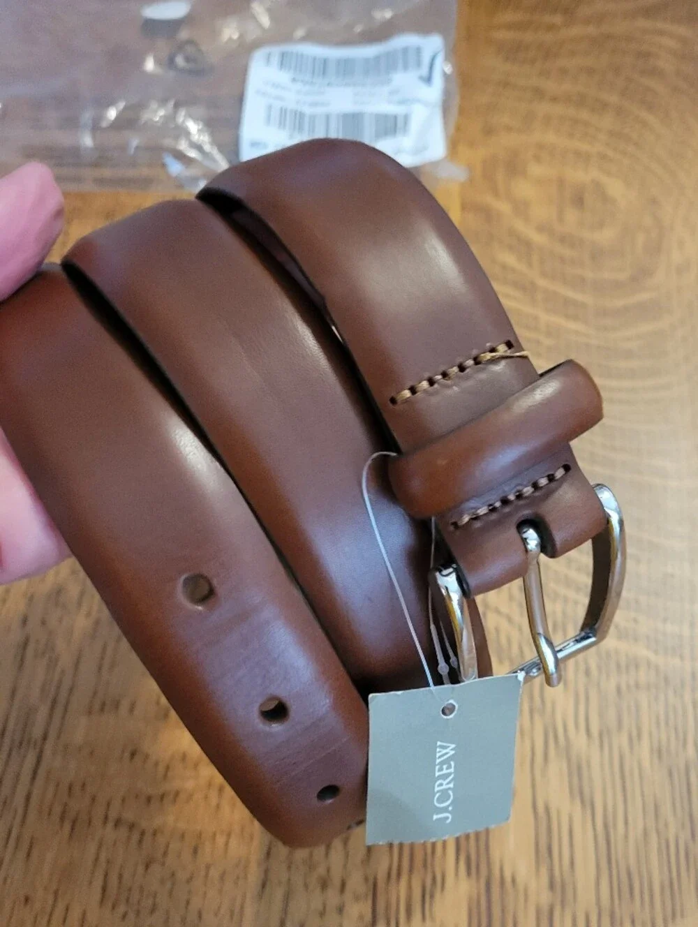 J. Crew Italian Leather Dress Belt - Cigar Brown